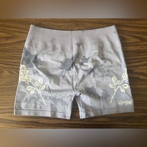 Civil Regime Biker Shorts XL Gray Tie Dye Stretch Athletic